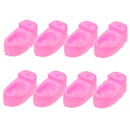 Kisangel 8Stücke Teiliges Mini Wc Zubehör Für Puppenhäuser Realistische Toilettensitz Töpfchentraining Hilfsmittel Dekoratives Für DIY Dekoration von Kisangel