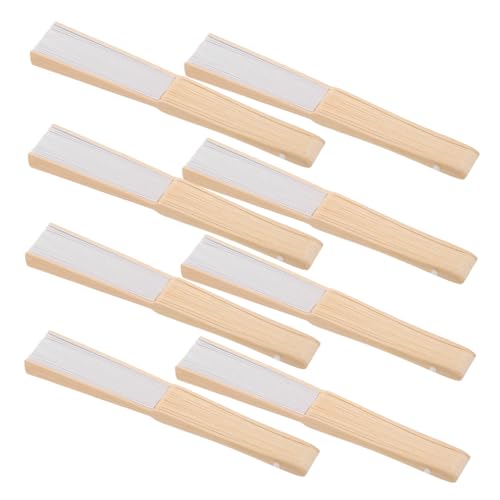 Kisangel 8stücke Blanko-papierfächer Weiß Aus Bambuspapier Für Basteln Teepartys Und Sommeraktivitäten Kleine Handfächer Zum Selbermachen von Kisangel
