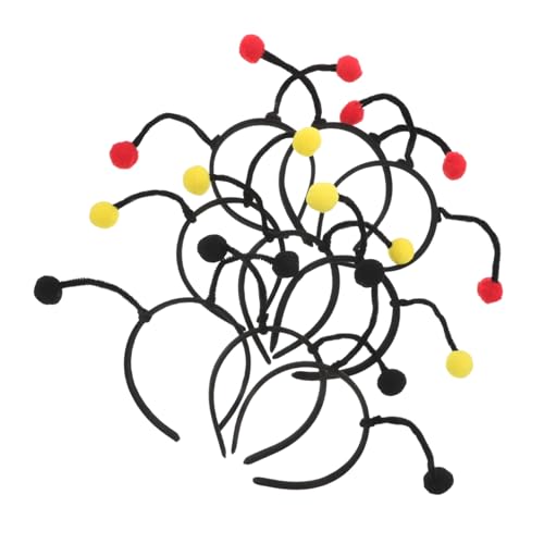 Kisangel 9 Stück Teiliges Bienen Antennen Stirnband mit Pompons Leichtes Insekten Haarreif für Kostüm Party Cosplay und Outdoor Bunte Niedliche Tierohren Haarschmuck für Kleinkinder von Kisangel