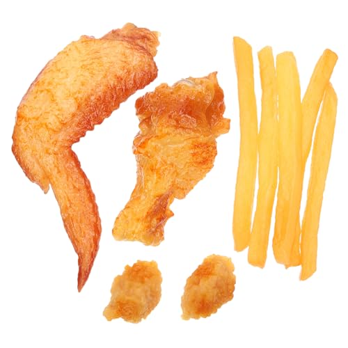 Kisangel 9 Stück Teiliges Künstliches Lebensmittelmodell aus PVC Realistische Pommes Hähnchenschlegel und Chicken Spielessen für Kleinkinder als Küchenzubehör und Deko Kisangel 9 Stück Teiliges Künstliches Lebensmittelmodell aus PVC Realistische Pommes Hähnchenschlegel und Chicken Spielessen für Kleinkinder als Küchenzubehör und Deko von Kisangel