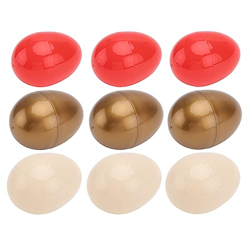 Kisangel 9Stücke Leere Ostereierschalen Mischfarbe Kreatives Eierpaket für Goldene Eierschalen für Osterdekoration für Eiersuche und Spiele Kisangel 9Stücke Leere Ostereierschalen Mischfarbe Kreatives Eierpaket für Goldene Eierschalen für Osterdekoration für Eiersuche und Spiele von Kisangel