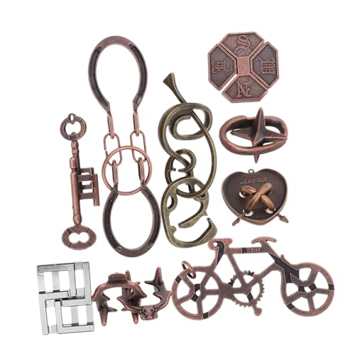 Kisangel 9Stücke Teiliges Metallpuzzle Für Erwachsene Anspruchsvolles Denksportspiel Kreativität Und Logischem Für Rätsel Und Gehirntraining von Kisangel