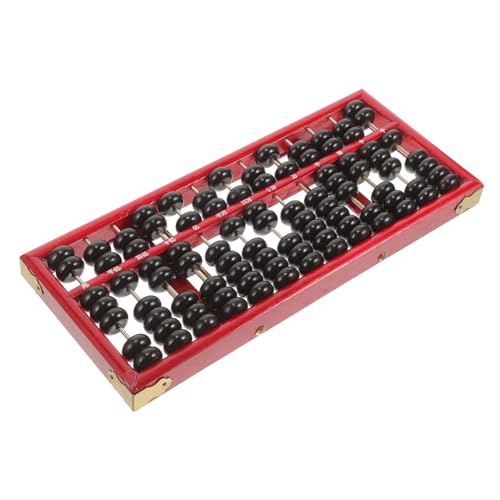 Kisangel Abakus Massivholz Abakus 13 Säulen Abakus Abakus Im Vintage Stil Rechenspielzeug Abakus Für Erwachsene Schüler Abakus Rechenspiel Chinesischer Abakus 7 Perlen Abakus Rotes Eisen von Kisangel