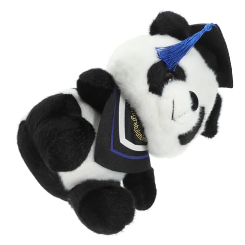 Kisangel Abschluss Panda Plüschspielzeug Niedlicher Abschlussbär Mit Blauer Dreiecks Schal Perfektes Für Absolventen Kuscheltier von Kisangel