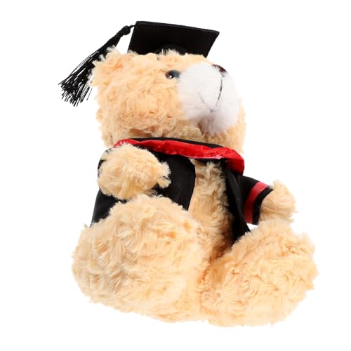 Kisangel Abschluss Plüsch Bär Abschluss Bär Bequeme Bärenpuppe Doktor Bär Ausgestopfte Puppe Abschluss Gefüllter Süßer Bär Ausgestopfter Abschlussbär Light Brown von Kisangel