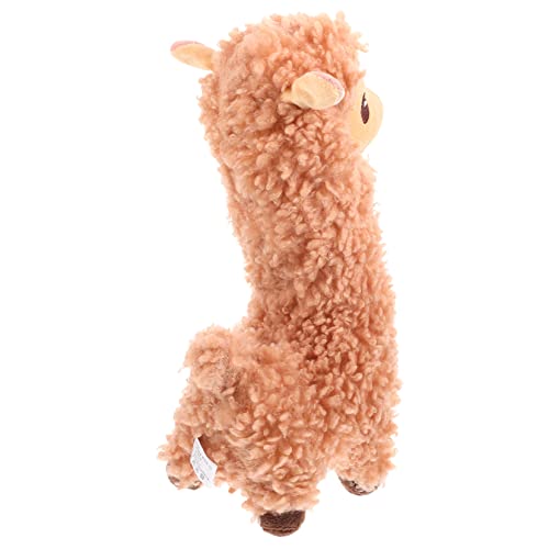 Kisangel Alpaka-Kuscheltiere Plüsch Wir Kuscheltier Tierisches Kuscheltier kinderspielzeug kleine Kuscheltiere Masse Alpaka-Puppenfigur Alpaka- PP Baumwolle Brown von Kisangel