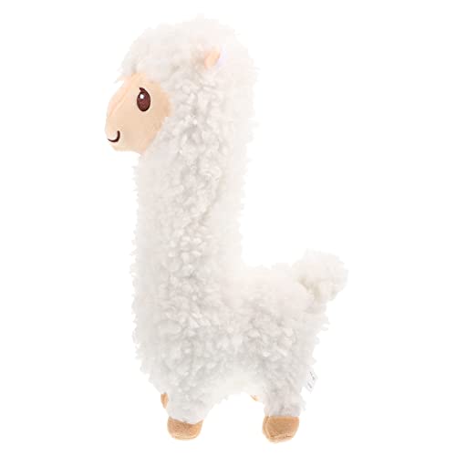 Kisangel Alpaka-Puppe Kuscheltier für süßes Kuscheltier Valentinstag Plüsch Plüschtiere kleines Stofftier aus Alpaka Festivalgeschenk PP Baumwolle Weiß von Kisangel