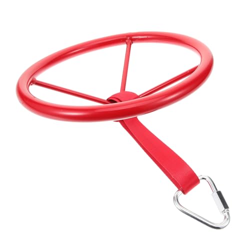 Kisangel Armkrafttrainingscheibe Turnringe übung Griff Griff Lenkrad hängt Fitnesstraining Indoor-Ring für Kindertraining Trainingsrad für Eisen rot von Kisangel