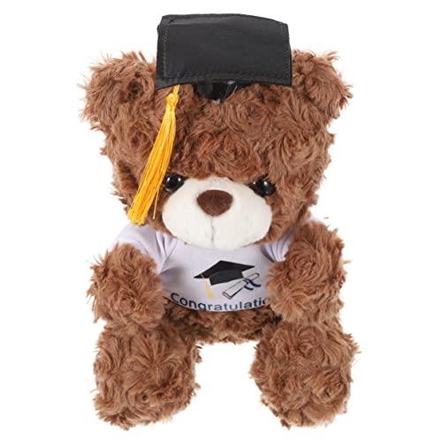 Kisangel Arzt Hut Puppe Bequeme Bärenpuppe Tragen Puppe Studentenabschlussgeschenk Bärenpuppen-Souvenir Bär Puppe Entzückender Cartoon-bär Bequemes Stofftier Plüsch Brown von Kisangel