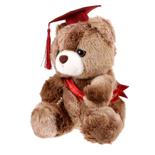 Kisangel Arzt Hut Puppe Dekorativer Graduierungs-plüschbär Abschluss Ausgestopfter Bär Zarter Ausgestopfter Bär Cartoon-bär-Puppe Abschluss Bär Abschluss Plüschbär Stoff von Kisangel