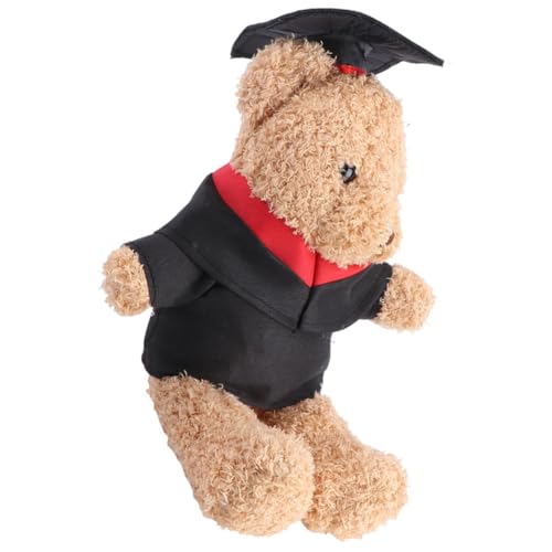 Kisangel Arzthutbär Puppe Schlafzimmer Dekoration wohnzimmerdeko Soft Toy Geschenkidee plushdoll Plüsch gefüllter Abschlussbär Plüschtierbär mit Abschlusskappe Abschluss Bär von Kisangel