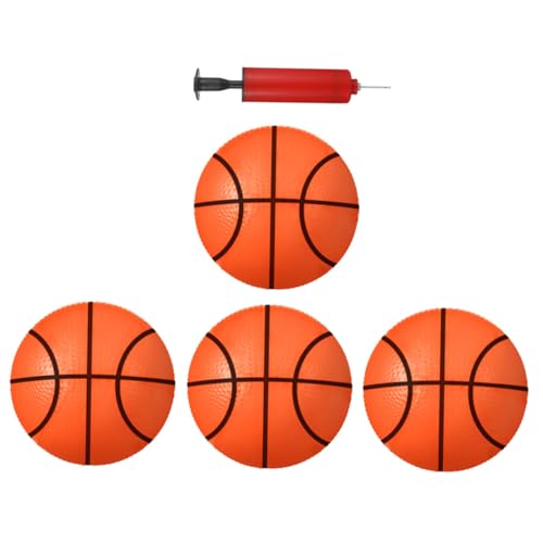 Kisangel Aufblasbarer PVC Basketball mit Pumpenbehälter Leichte Kleine Sportbälle für Lustiges Outdoor Jungen und Mädchen Zufällige Farbe Zufällige Farbe von Kisangel