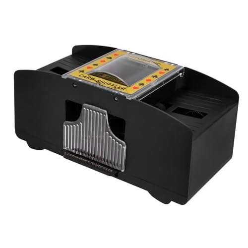 Kisangel Automatische Kartenmischmaschine für Decks Batteriebetriebenes Mischgerät für Pokerkarten Einfach zu Bedienen mit Knopfdruck für Spieleabende zu Hause von Kisangel
