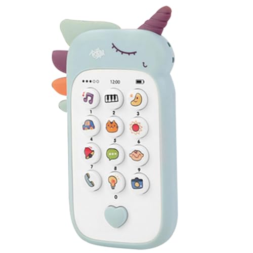 Kisangel Babyspielzeug Handy mit Musikfunktion Mehrfarbiges Phone Toy für Frühe Ergonomisch und Sicher Ab Monaten Geeignet Langlebiges Lernspielzeug für Junge Mädchen von Kisangel