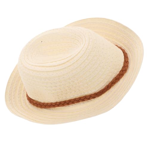 Kisangel Babystellar Hut Zubehör Hat DIY Puppenhut Minihut Kleiner Hut DIY Requisite Foto Requisite Accessoire Weben Handwerk Hut Ornament Kleines Accessoire Kleine Hüte Khaki von Kisangel
