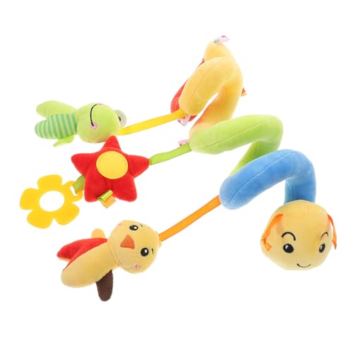 Kisangel Babywagen Spirale Aufhängen Kuschelspielzeug mit Tags Beruhigendes Greifspielzeug für Neugeborene Geeignet für Kinderwagen und Babybett Waschbar und Sicher von Kisangel