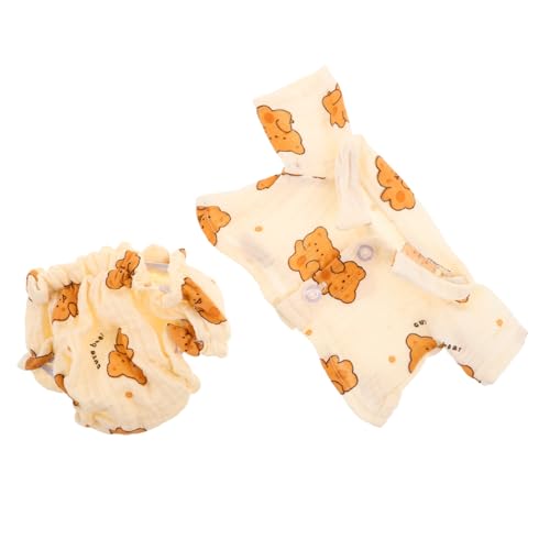 Kisangel Bären Schlafanzug Set Niedliche Tierpuppen Kleidung Weiche und Dekorative Bärenoutfits Tierpuppen Zubehör für DIY Kuscheltiere Kisangel Bären Schlafanzug Set Niedliche Tierpuppen Kleidung Weiche und Dekorative Bärenoutfits Tierpuppen Zubehör für DIY Kuscheltiere von Kisangel