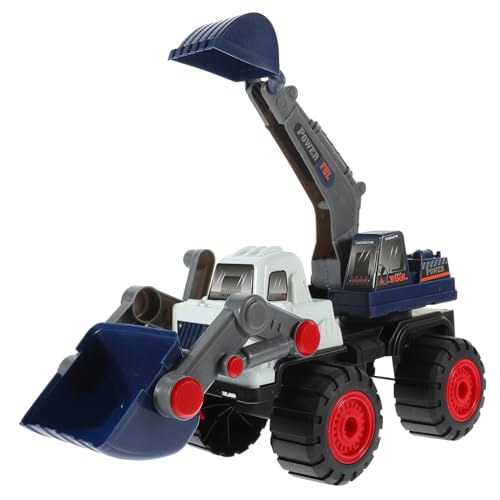 Kisangel Bagger für Kleinkinder Kleines Ingenieurfahrzeug Modell Blaues Baustellenfahrzeug Lernspielzeug für Jungen Fördert Fantasie und Kreativität von Kisangel