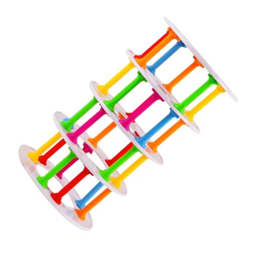 Kisangel Balancebausteine aus Hochwertigem Kunststoff Buntes Kinderspielzeug Hand Auge koordination Langlebig und Sicher Pädagogisches Stapelspiel für Eltern Junge Mädchen interaktion von Kisangel