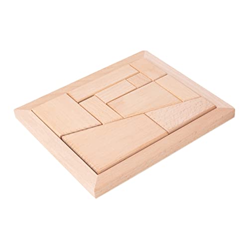 Kisangel Bildungsbausteine für Naturholz Puzzle Bauklötze für Frühe Entwicklungsförderung und Kognitive Fähigkeiten für Kreatives und Hand Augen Koordination von Kisangel