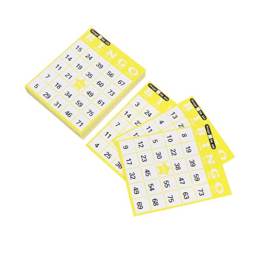 Kisangel Bingo Spielkarten Farbige Beschichtete Papierkarten für Freunde Bingo Party Spiele Hochzeitsgäste Geschenk Geeignet für Spielabende und Zufällige Farbe Zufällige Farbe von Kisangel