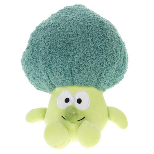 Kisangel Blumenkohl-Puppe Plüschpuppe kreatives Plüschpuppenspielzeug Zimmerschmuck Puppenschmuck gefälschter Brokkoli-Schmuck Plüschspielzeug Heimdekoration Satin-Jacquard von Kisangel