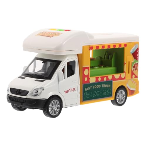 Kisangel Camper Auto Auto für Spielzeugauto für Rollenspiele -Hamburger-LKW Kompaktes Spielzeugauto Camper Van Foodtruck Legierung von Kisangel