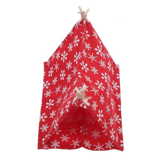 Kisangel Camping Zelt Puppenzelt Dekorationen winziges Zelt Puppenhaus Zelt Outdoor Zelt Dekoration Zelt Deko für Miniaturwelten Modellbau Zelt Mini-Hauszelt Miniaturzelt Holz rot von Kisangel