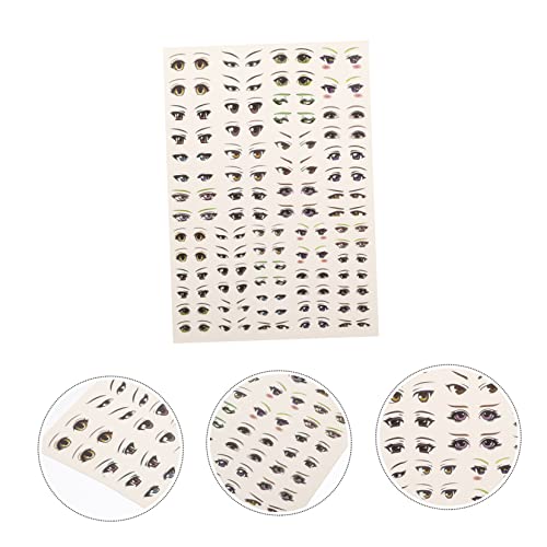 Kisangel Cartoon Augen Sticker Selbstklebend Bunte Animation Augen Aufkleber für DIY Puppen Basteln Verschiedene Formen Sichere Papiermaterialien für Handwerk und Figuren Herstellung von Kisangel