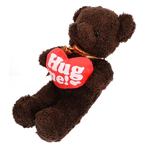 Kisangel Cartoon Plüschspielzeug kuschelbären Geschenkideen Valentinstag liebesgeschenk Mädchen Kuscheltiere Mädchen Cartoon gefüllte Puppe Flauschige Bärenpuppe Plüschpuppe Brown von Kisangel