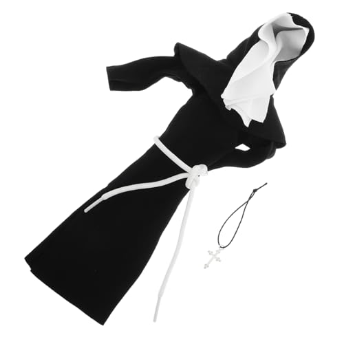 Kisangel Charmantes Nonnen Puppenkostüm mit Silberner Musterkette Weiches Kleid für Plüschtiere für Kirchenrequisiten Rollenspiele und Halloween Mottopartys Kisangel Charmantes Nonnen Puppenkostüm mit Silberner Musterkette Weiches Kleid für Plüschtiere für Kirchenrequisiten Rollenspiele und Halloween Mottopartys von Kisangel