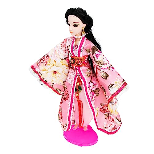 Kisangel Chinesische Modepuppe mit Han Dress und Gelenken Emulierbare Spielzeugpuppe für für Feiertage und Rollenspiele von Kisangel