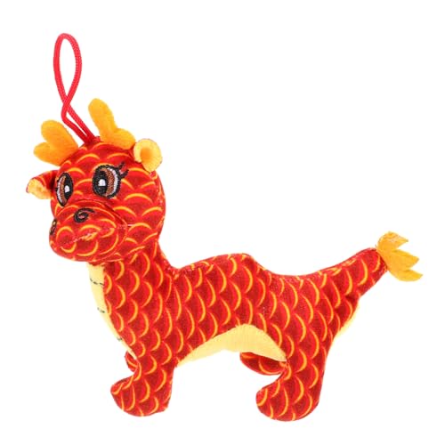 Kisangel Chinesisches Drachenspielzeug Drachen Kuscheltier chinesische neujahrsdekoration Soft Toy Drachen-Neujahrsspielzeug Chinesisches Neujahrspuppenspielzeug Plüsch rot von Kisangel