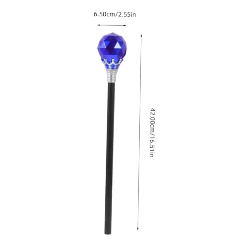 Kisangel Cosplay Monarch Party Requisit Stabiles Detailreiches Zauberstab Kostüm Zubehör für Halloween und Bühnenauftritte Gold Blau Vielseitig Einsetzbar von Kisangel
