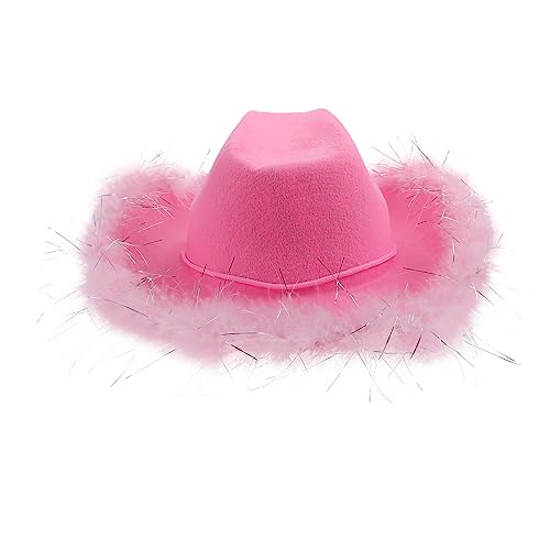 Kisangel Cowboyhut für Partys Glitzernde Kopfbedeckung im Westlichen Design und Leicht für Karneval und Feste Bringt Festliche und Stil von Kisangel