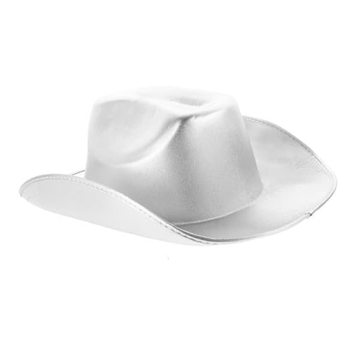 Kisangel Cowgirl Party Hut Goldene Western Kopfbedeckung für Kostümpartys Hochzeiten und Halloween Leicht und Robust Perfektes Zubehör für Cosplay und Western Themenfeiern von Kisangel