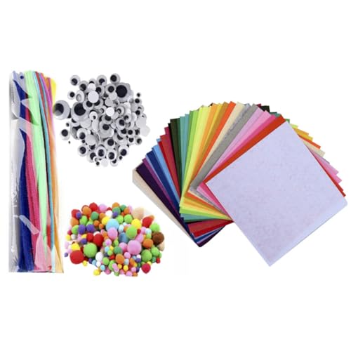 Kisangel DIY Bastelset mit Verdrehbaren Stäben Selbstklebenden Wackelaugen Bunten Pompons und Farbigen Filzplatten Kreatives Handwerksmaterial für Kindergarten zu Hause Kisangel DIY Bastelset mit Verdrehbaren Stäben Selbstklebenden Wackelaugen Bunten Pompons und Farbigen Filzplatten Kreatives Handwerksmaterial für Kindergarten zu Hause von Kisangel