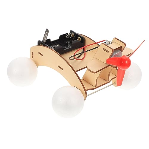 Kisangel DIY Holzfahrzeugmodell Windboot Für Kreative Wissenschaftsexperimente Handgefertigtes Amphibienfahrzeug Zur Montage Und Basteln von Kisangel