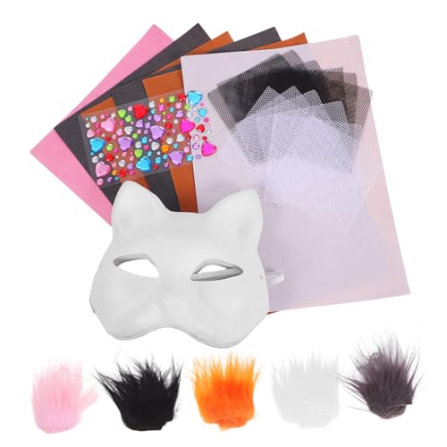 Kisangel DIY Katzenmaske Teilig Bemalbare Unvollendete Tier Masquerade Masken aus Papier mit Filzstoff für Kostüm Fasching Cosplay Karneval und Maskenpartys Kisangel DIY Katzenmaske Teilig Bemalbare Unvollendete Tier Masquerade Masken aus Papier mit Filzstoff für Kostüm Fasching Cosplay Karneval und Maskenpartys von Kisangel
