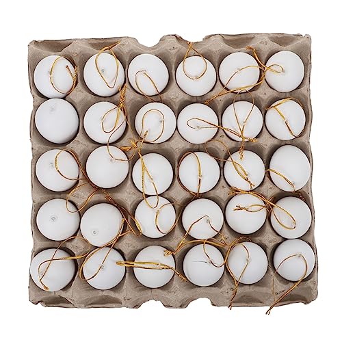 Kisangel DIY Ostereier Weiße Simulations Eier mit Papierform Bastelset zum Bemalen und Dekorieren für Osterparty Kinderfreundliche Unbemalte Eier für Kreative Osterdeko von Kisangel