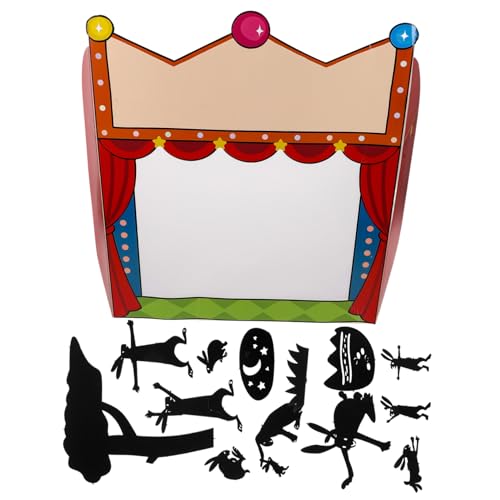 Kisangel DIY Schattenpuppen Theater Kreatives Bastelkit für Wissenschaftliches Experiment Geschichtenerzählen mit Schattenfiguren Puppentheater Bühne Karneval Dekoration von Kisangel