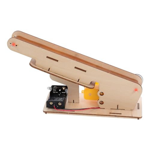 Kisangel DIY Wissenschaftliches Elektrisches Holz transportband Bausatz für Physik Experiment Lernspielzeug Kreatives Konstruktionsspielzeug für Schule und Zuhause von Kisangel