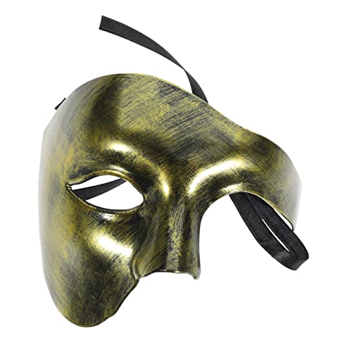 Kisangel Dekorative Partymaske für Halloween und Kostümpartys Verstellbare Halbe Gesichtsmaske Antikem Cosplay und Besondere Anlässe mit Elegantem Design von Kisangel