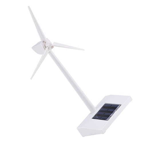 Kisangel Desktop Windmühlenmodell Solarbetriebene Windkraftanlage aus Abs Weiß für Bildung und Spaß für Büro und Zuhause Kisangel Desktop Windmühlenmodell Solarbetriebene Windkraftanlage aus Abs Weiß für Bildung und Spaß für Büro und Zuhause von Kisangel