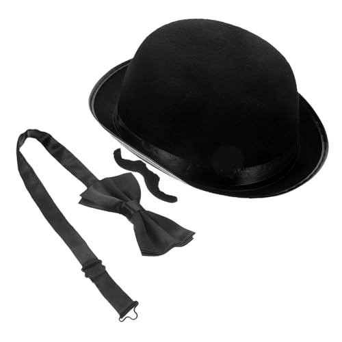 Kisangel Detektiv Cosplay mit Hut Schnurrbart Fliege Stabile Kostüm Accessoires für Halloween Karneval Party und Rollenspiele Unisex Geeignet von Kisangel