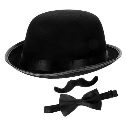 Kisangel Detektiv Kostüm Zubehör mit Schnurrbart Fliege für Cosplay und Karneval Leichtes Realistisches Accessoire für Halloween Bühnenauftritte und Themenpartys von Kisangel