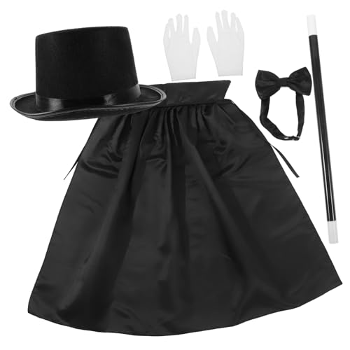 Kisangel Detektiv und Magierkostüm mit Hut Handschuhen Fliege Moderne Cosplay Accessoires für Jungen Rollenspiel Fasching Karneval und Mottoparty von Kisangel