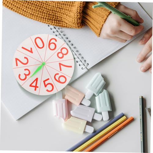 Kisangel Digitales Zahlen Drehspielzeug aus Robustem Pädagogisches Math Turntable für DIY Vielseitig für Unterricht Partys und Lernspiele Geeignet Zufällige Farbe von Kisangel