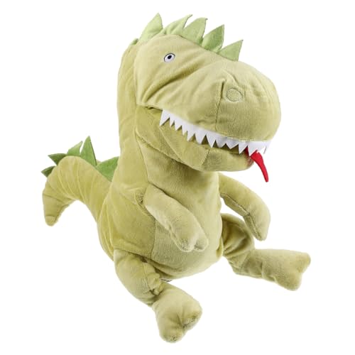 Kisangel Dinosaurier-Handpuppe Interaktive Puppenspielpuppen Kleinkind handpuppen Handpuppenmodell Handpuppe Geschichtenerzählen Tierpuppe Handpuppenarbeit Mund PP Baumwolle Grün von Kisangel