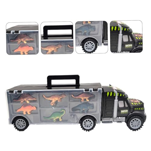Kisangel Dinosauriertransporterspielzeug Dinosaurier-Spielzeugauto Dinosaurier-Trailer Dinosaurier-LKW Dinosaurier-Transportwagen Dinosaurier-Träger Schwarz Kisangel Dinosauriertransporterspielzeug Dinosaurier-Spielzeugauto Dinosaurier-Trailer Dinosaurier-LKW Dinosaurier-Transportwagen Dinosaurier-Träger Schwarz von Kisangel